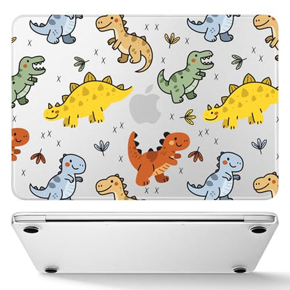 May Chen for MacBook Neo Case 13 inch 2026 | 100% Match Official Color | Pattern Printing, Anti-Crack & Scratch & Fingerprint | Protective Hard Shell Cases Laptop Model A3404 - Dinosaurs Cartoon - color: Dinosaurs cartoon