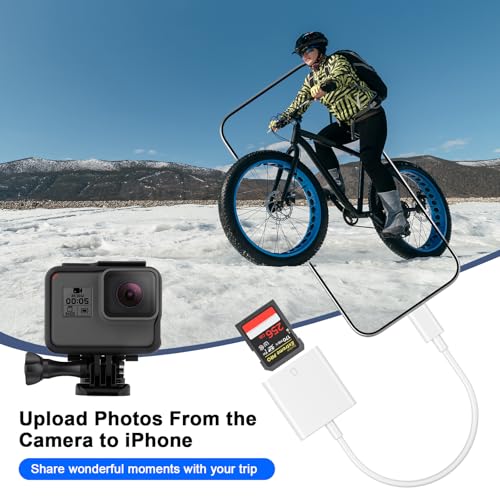 Apple MFi Certified USB C SD Card Reader Digital Camera Memory Card Reader | Trail Camera SD Card Reader USB C Memory Card Reader for iPhone 17 16 15 Pro Max, iPad Pro, MacBook, iMac, Galaxy, Pixel - color: White