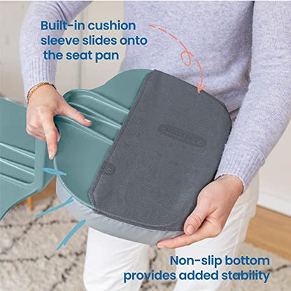 ECR4Kids The Surf Portable Lap Desk with Cushion, Flexible Seating, Seafoam - color: Seafoam
