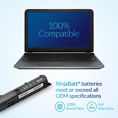 NinjaBatt Battery for HP 800049-001 K104 800010-421 KI04 KIO4 HSTNN-LB6R 17-G121WM TPN-Q160 TPN-Q158 TPN-159 TPN-Q161 TPN-Q162 HSTNN-DB6T HSTNN-LB6S - High Performance [4 Cells/2200mAh/32Wh] - size: HP K104 KI04 KIO4