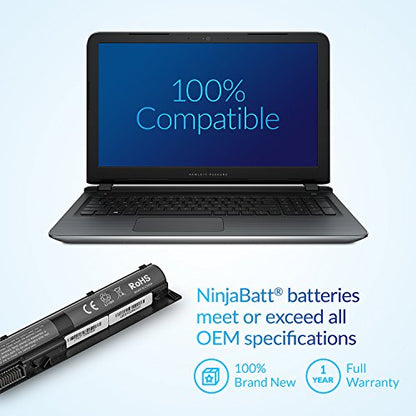 NinjaBatt Battery for HP 800049-001 K104 800010-421 KI04 KIO4 HSTNN-LB6R 17-G121WM TPN-Q160 TPN-Q158 TPN-159 TPN-Q161 TPN-Q162 HSTNN-DB6T HSTNN-LB6S - High Performance [4 Cells/2200mAh/32Wh] - size: HP K104 KI04 KIO4