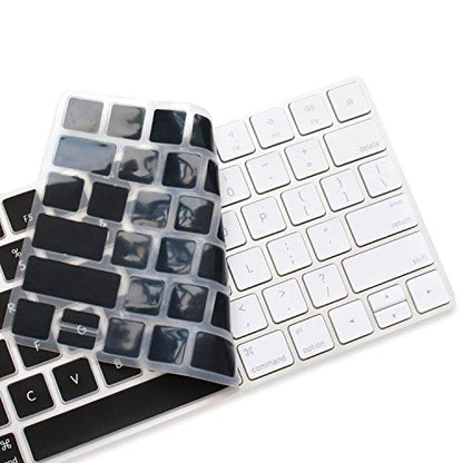 ProElife Ultra Thin Silicone Keyboard Protector Cover Skin for Apple Magic Keyboard & Magic Keyboard 2 (U.S Version, Model: MLA22L/A-A1644, Without Numeric Keypad) (Black) - color: Black