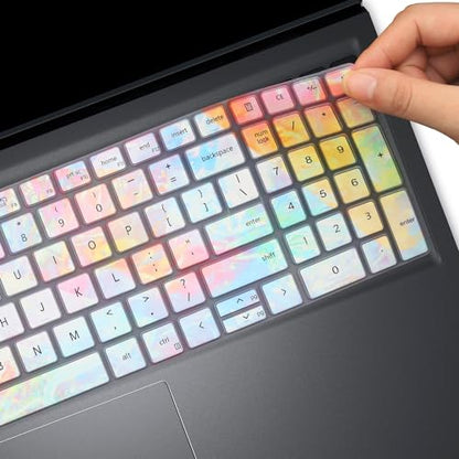 Colorful Keyboard Cover for 2025 Dell 15 Laptop DC15250 DC15255 15.6, Dell Inspiron 15 3510 3511 3515 3525 3530 3535 5510 5515 5518 7510 15.6, Vostro 3510 3520 3530 5510 5515 15.6, Inspiron 7610 - color: colors