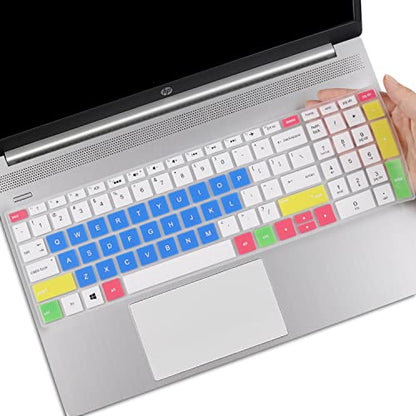 Keyboard Cover for 15.6 17.3 HP Laptop 15-dq 15-bs/ba/dw/dy 17-bs/ca 15-dq1071cl 15-bs212wm 15-bs085nr 15-bs244wm 15-bs115dx 15-f223wm 17-bs010 17-bs019 17-bs020 17-bs049, HP 15.6" 250 255 G7 G8 G9 - color: CandyBlue