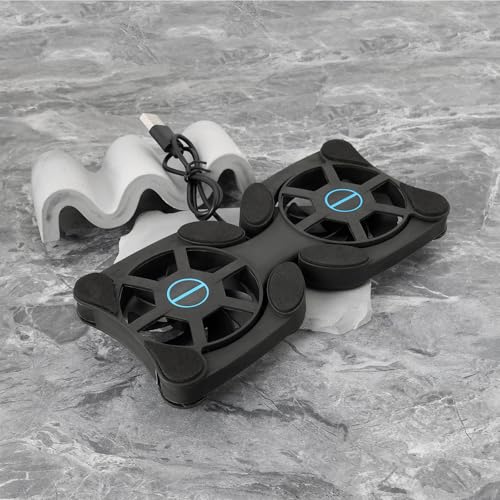 OTOTEC 2Pcs Laptop Cooling Mat Mini USB Fan Dual USB Cooling Fan Pad Portable Laptop Cooler for 7-15 Inch Laptop 19x8.7cm/32.5x13cm Line Length 37cm
