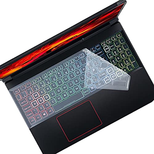 Keyboard Cover for Acer Nitro 5, Acer Predator Helios 300 Gaming PH315-55/54/53/52 PH317-53/54, Predator Helios 16 18 PH16-71 PH18-714(Not Fit 2024 Predator Helios PH16-72 PHN16-72 PH18-72 PHN18-71) - color: Clear