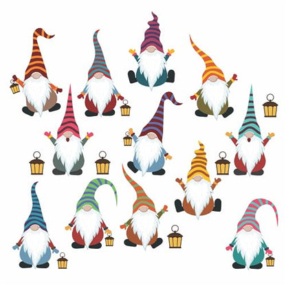 12 x Gnomes Laptop Stickers Set - Cute Gnome Sticker Decal for Laptop - Computer Laptop Decals Aesthetic - Skateboard, Journal and Water Bottle Stickers - style: Small Gnomes Stickers (Set of 12)