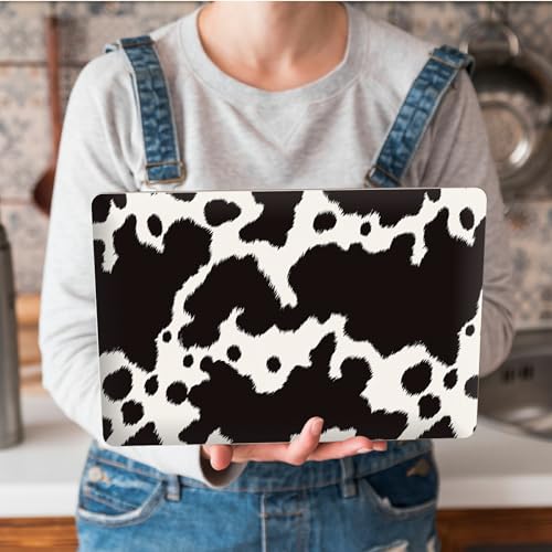 Universal Laptop Skin Sticker with 2 Wrist Pad Skins, Waterproof Scratch Resistant Vinyl Laptop Cover Decal, Cut to Fit for 11–15.6 Inch MacBook HP Dell Lenovo, Cow Print - color: Cow Print