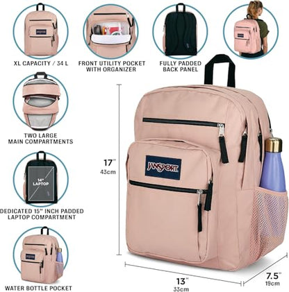 JanSport Laptop Backpack - Computer Bag with 2 Compartments, Ergonomic Shoulder Straps, 15” Laptop Sleeve, Haul Handle - Faded Sage - color: Faded Sage