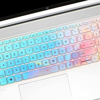 Colorful Keyboard Cover for 15.6" HP ProBook 450 G8 G9 G10/ProBook 455 G8 G9 G10/Probook 650 G8, HP ProBook 15.6 Laptop Keyboard Skin (NOT FIT The ProBook 450 455 650 G7 G6 G5 G4 G3) - color: Colorful