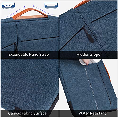 14 inch Laptop Sleeve Case for Dell XPS 15/Inspiron 14, HP Envy 14/ Chromebook 14/Pavilion x360 14,Lenovo Flex 5/IdeaPad 14, Acer HP DELL Lenovo ASUS 14-in Waterproof Computer Bag(NavyBlue) - color: Navy Blue, size: 14-15 Inch