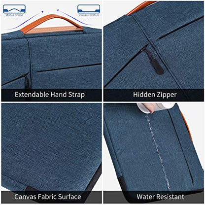 14 inch Laptop Sleeve Case for Dell XPS 15/Inspiron 14, HP Envy 14/ Chromebook 14/Pavilion x360 14,Lenovo Flex 5/IdeaPad 14, Acer HP DELL Lenovo ASUS 14-in Waterproof Computer Bag(NavyBlue) - color: Navy Blue, size: 14-15 Inch