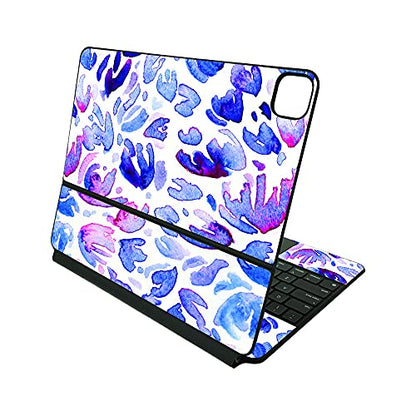 MightySkins Skin Compatible with Apple Magic Keyboard for iPad Pro 12.9" (3rd-6th Generation) - Blue Petals | Protective, Durable, and Unique Vinyl Decal wrap Cover | Easy to Apply | Made in The USA - color: Blue Petals