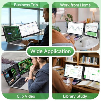 Laptop Screen Extender - 14” Ultra Thin and Light Travel Monitor for Laptop FHD 1080P Portable Second Monitor IPS Screen Display Plug & Play for Mac Windows Android iOS - size: 14.1"