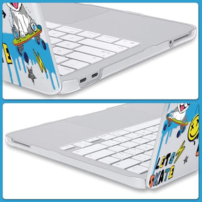 Graffiti Skateboard Laptop Case for 2026 MacBook Neo 13 Inch A3404 | Smiley & Puppy Pattern Protective Hard Shell Cover. 5-in-1 Kit Included. Perfect for Students & Campus. Fits Neo A18 Pro Only - color: Smiley & Puppy Graffiti