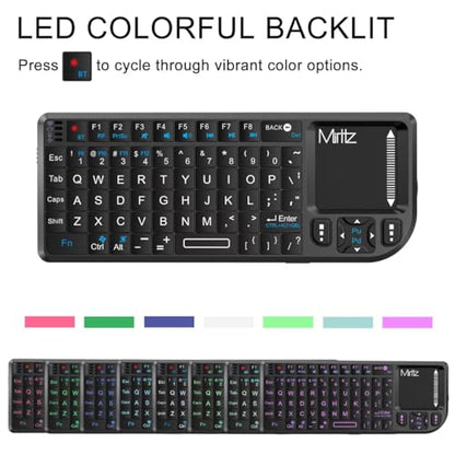 Mini Wireless Keyboard, 2.4G/Bluetooth 5.1 Dual Mode Rechargeable Portable – for Steam Deck, Fire TV Stick, Raspberry Pi, Field Service, IT Technicians.