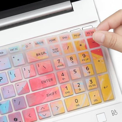 Keyboard Cover for HP OmniBook 5 AI 16" 16-ag 16-af 16-ba 16-bc Series 16z-ag100 16z-bc100 16-af1037nr 16-bc1047nr 16 inch Laptop Keyboard Skin (NOT FIT OmniBook 5 16-cf 16-bf 16-fb, OmniBook 3/7/X) - color: Colorful