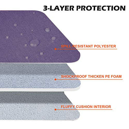 RAINYEAR 14 inch Laptop Sleeve Carrying Case with Handle & Pocket, Purple | Protective Padded Polyester Laptop Sleeve Case Briefcase Compatible with 14 Inch Notebook Computer Chromebook - color: Purple, size: 14"