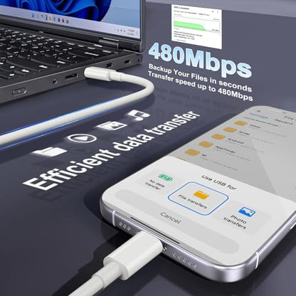 USB C to USB C Cable 100W 6FT 2-Pack, PD Fast Charging Flexible Cord for iPhone 17/16/15, MacBook Pro/Air, Samsung S25 and More - size: 6FT