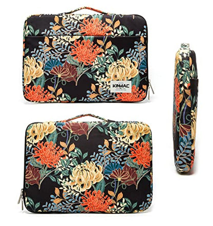 Kinmac 360° Protective Laptop Sleeve Case Bag Cover with Handle for MacBook Air 15 inch,15 inch-15.6 inch HP,Lenovo,Dell,ASUS,Acer Notebook Computer (Royal Chrysanthemum) - color: Royal Chrysanthemum, size: 15 inch-15.6 inch
