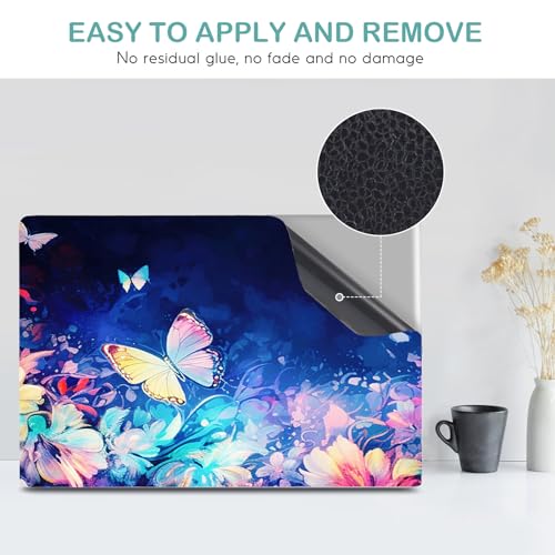 DINKY Laptop Skin Sticker Decal, 12" 13" 13.3" 14" 15" 15.4" 15.6 inch Laptop Universal Reusable Vinyl Skin Stickers Cover Art Decal Notebook PC Personalized Protector-Butterflies - color: Lovely Butterfly