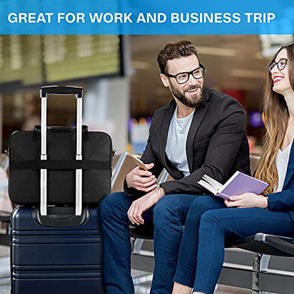 BAGSMART Laptop Bag, 15.6 Inch Briefcase Men, Lockable Computer Bag Work Bag, Water-Repellent Shoulder Messenger Bag Travel Office Business, Black | Work Bag Water-Repellent Shoulder Messenger Bag Travel Office Business - color: Black-15.6 Inch