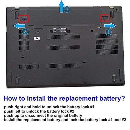 01AV423 SB10K97580 Laptop Battery Replacement for Lenovo ThinkPad T470 T480 A475 A485 T570 T580 P51S P52S TP25 Series 61 4X50M08810 01AV422 SB10K97579 01AV424 01AV452 01AV490 11.4V 24Wh - size: 9.9*3.5*1.5inch 01AV423