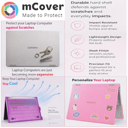 mCover case ONLY Compatible for 2023-2025 14" Lenovo Yoga 7 14IRL8 | 14IML9 | 14AHP9 Series 2-in-1 Windows Notebook Computers (NOT Fitting Any Other Models)- Green
