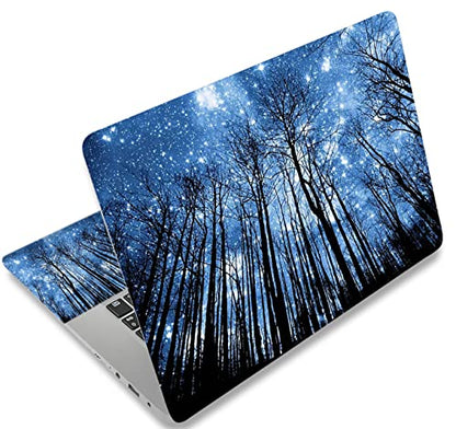 Laptop Skin Sticker Decal 15-15.6 Inches, Universal Reusable Vinyl Sticker for 12.1 13 13.3 14 15.4 Inches Netbook/Notebook PC, Waterproof & Scratch-Resistant (Forest, Moonlight) - color: Forest, Moonlight