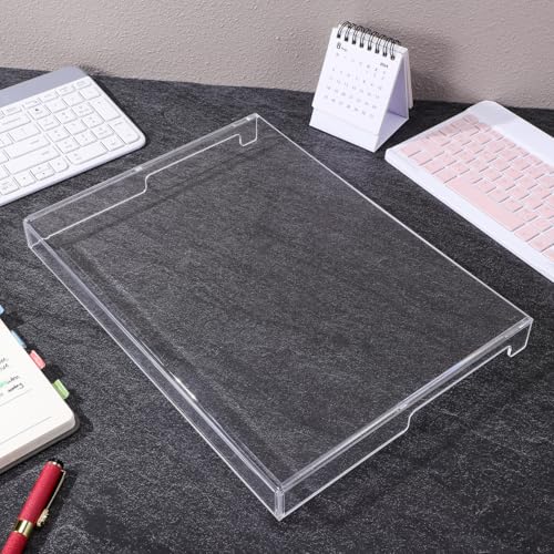DOITOOL Transparent Acrylic Keyboard Dust Cover Protective Waterproof Keyboard Protector for 13.77X9.84 Inch Laptop and Desktop Keyboards Versatile Accessory