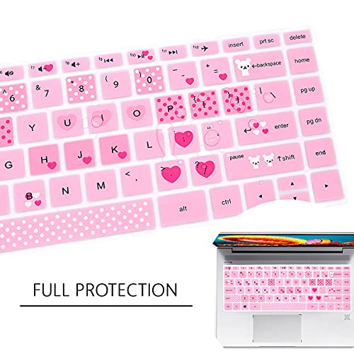 Silicone Keyboard Cover for HP 14" Laptop 2020 2019 2018,Pavilion x360 14M-BA 14M-CD 14M-DH 14-BA 14-BF 14-cm 14-CF 14-DF 14-DK 14-DS 14-DQ Series 14 Inch Protective Skin,Lovely Bears - color: Lovely Bears