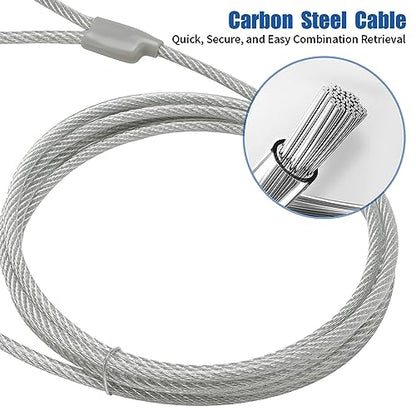 HOX Laptop Cable Lock, Hardware Security Cable Lock Anti Theft Combination Lock for iPad Tablet Laptop MacBook