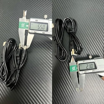 TENINYU USB 2.0 A Male to DC 5.5x2.1mm 5 Volt 24AWG DC Connector Charge Barrel Jack Power Cable Black, 3FT (Max 2.5 Ampere Power Cable, Center PIN Positive),2Pack