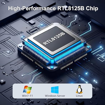 2.5Gb PCIe Network Card, VunLink Multi-Gigabit 2.5G Ethernet Card, Realtek RTL8125B LAN Adapter, 2.5Gbps/1Gbps/100Mbps NIC Card for Desktop PCs, Gaming, Windows & Linux Compatible