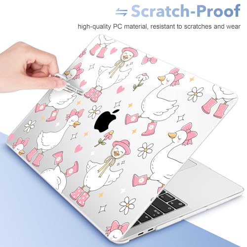 May Chen Case for MacBook Pro 13 inch M2 2023,2022,2021,2020 A2338 M1 A2251 A2289, Plastic Hard Shell Cover for MacBook Pro 13" with Touch Bar Fits Touch ID, Cute Goose Spring - color: Cute Goose Spring