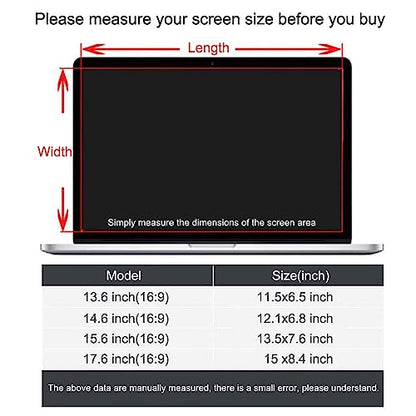 15.6 inch Laptop Screen Protector(345x194/WxH) , Scratch-Resistant Computer Screen Blue Light Blocker, Ultra Clear/Anti Fingerprint,for 15.6" HP/Dell/Sony/Acer/ASUS/Samsung/Lenovo/Toshiba (15.6 inch) - size: 15.6 inch
