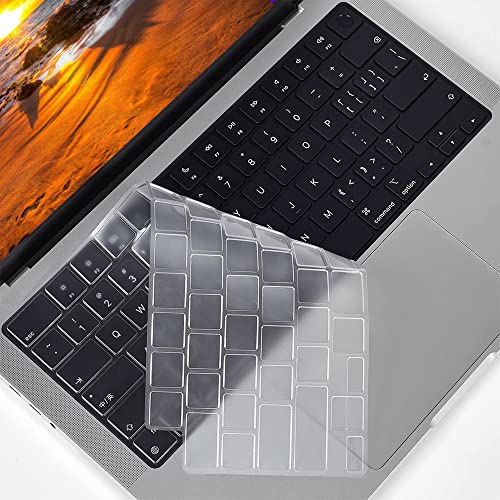 Clear Ultra Thin TPU Keyboard Cover for MacBook Air 13.6 inch M2 A2681 2022 and 2023 MacBook Pro 14 inch 16 inch M1 Pro M2 Max A2442/A2485 2022 2021 - color: Clear TPU, size: M2 M1 Pro/Max Macbook Pro 14"/16" and M2 Air 13.6"