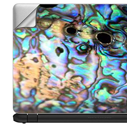 Custom Fit Made to Order Laptop Notebook Skin Vinyl Sticker Cover Decal Fits 13.3" 14" 15.6" 16" HP Lenovo Apple Mac Dell Compaq Acer | Abalone Swirl Shell Design Blue - color: Style 4
