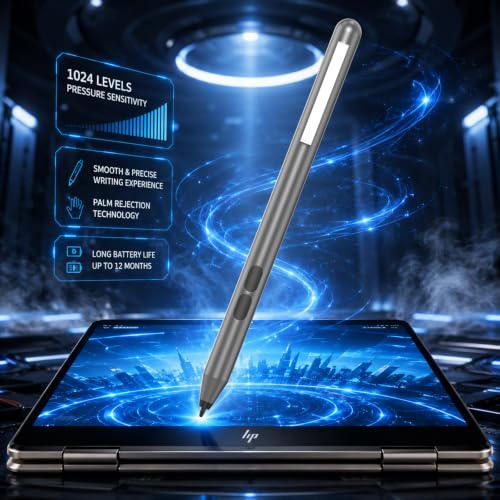 MPP 1.51 Pen for Surface Pro 11/10/X/9/8 300Day Battery Life Palm Rejection | Digital Pen for Surface, Surface Laptop/Book/Go/Studio, Kobo, 1024 Pressure, Precise Drawing & Note-Taking, Two Side Buttons - color: Grey
