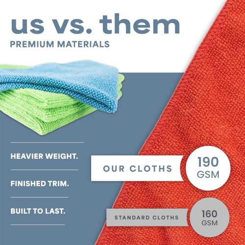 S&T INC. Microfiber Cleaning Cloth, 100 Pack, 11.5" x 11.5" - size: 100 Pack