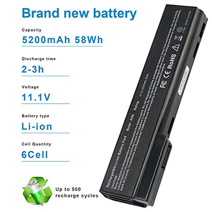 8460p Laptop Battery for HP EliteBook 8460w 8470p 8470w 8560p 8570p 8770P; HP ProBook 6360B 6460B 6465B 6470B 6560B 6565B 6570B Notebook, CC09 CC06 QK642AA 628666-001 630919-421 HSTNN-F08C HSTNN-OB2G - size: 8.07*2.05*0.83inch 6360B