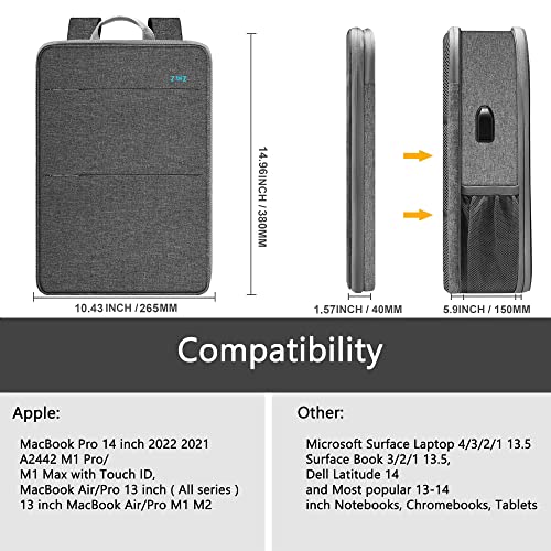 Slim & Expandable Laptop Backpack Water Resistant Backpack Travel Backpack Compatible with MacBook Air/Pro/Neo 13-14 inch, XPS 13/14, Surface 13.5" and Most 13-14 Notebooks，G01Y01 - color: G01y01, size: 13"-14"