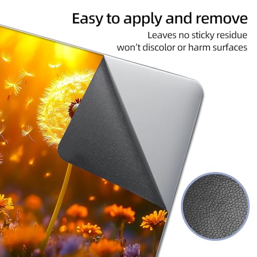 Universal Laptop Skin Sticker Decal, 12"-15.6" Aesthetic Vinyl Wrap, Glowing Dandelion Sunset Waterproof Notebook Cover Art Protector for MacBook HP Dell Lenovo, Fits 13" 14" 15" 15.6" - color: Glowing Dandelion Sunset