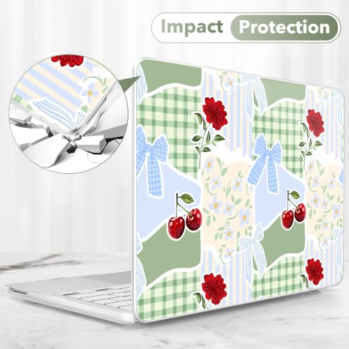 Compatible with MacBook Neo 13 inch (2026 Release A3404) (A18 Pro) with Liquid Retina Display, Printed Slim Protective Case with Screen Protector & Keybaord Cover, Bow Flowers - color: Bow Flowers