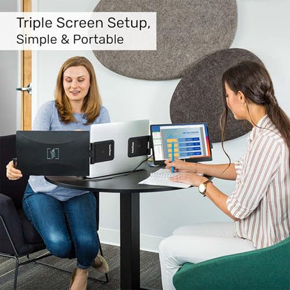SideTrak Swivel 12.5" Portable Monitor for Laptop & Hub, Patented Swivel Hinge, Laptop Screen Extender | FHD Dual Screen w/Kickstand, USB-C & HDMI, Mac, PC, Chrome Compatible (3 Monitor Bundle w/Hub) - style: 12.5" Triple Monitor with Hub