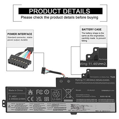 Fancy Buying 01AV421 01AV419 01AV420 01AV489 Laptop Battery Compatible with Lenovo ThinkPad T470 T480 T580 A475 A485 TP25 Series SB10K97577 SB10K97576 SB10K97578 - size: 7.05*2.72*0.24inch 01AV421