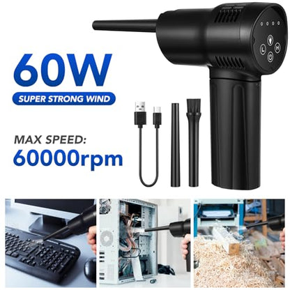 DOITOOL Electric Compressed Air Dust Blower Cordless Rechargeable for Electronics Keyboard Car Home Cleaning