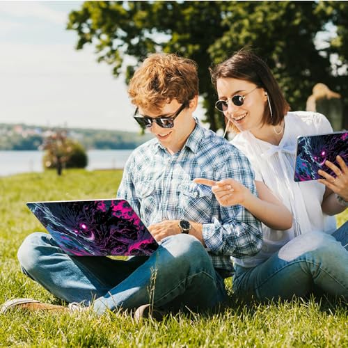 Universal Laptop Skin Sticker with 2 Wrist Pad Skins, Waterproof Scratch Resistant Vinyl Laptop Cover Decal, Cut to Fit for 11–15.6 Inch MacBook HP Dell Lenovo, Devil - color: Devil