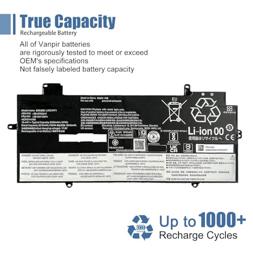L20C4P71 SB10T83217 5B10W13974 Laptop Battery replacement for Lenovo ThinkPad X1 Carbon 9th Gen 10th Gen X1 Yoga 6th 7th Gen 2021 Series L20M4P71 L20D4P71 L20L4P71 SB10T83216 5B10W13973 5B10W13975 - size: 9.25*3.94*0.19 inch L20C4P71