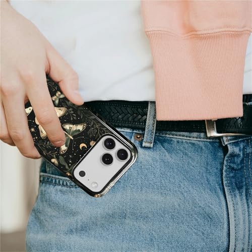 CARLOCA Case for iPhone 17 Pro Max,Gothic Dark Butterfly Design Hybrid Dual Protection Soft TPU Hard PC Shockproof Anti Scratch Men & Women Stylish Protective Phone Case - color: Gothic Dark Butterfly, size: iPhone 17 Pro Max